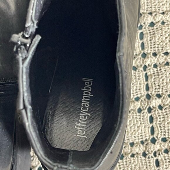 Jeffrey Campbell Women's Tracker Block-Heel Platform Booties Size 9.5 Leather - Picture 10 of 13